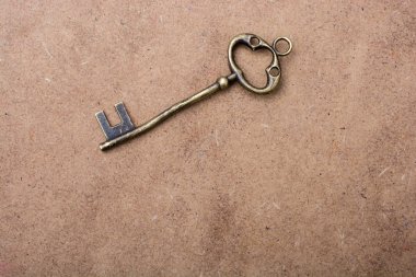 Retro altın rengi anahtar formları kelime key tarz.