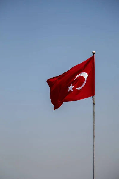 Bandiera nazionale turca in vista — Foto Stock