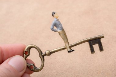 Bir retro tarz tuşunu basılı tutarak el 