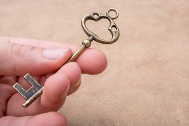 Bir retro tarz tuşunu basılı tutarak el 