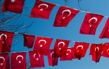 Türk ulusal bayrak görünümünde