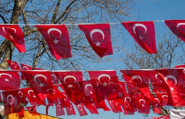 Türk ulusal bayrak görünümünde