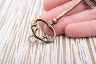 Bir retro tarz tuşunu basılı tutarak el 