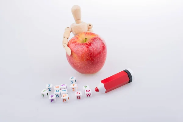 Bir elma için geri okul Tema — Stok fotoğraf