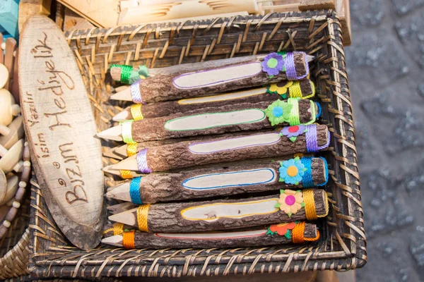 Color pencil made from real stick wood — Stock Photo, Image