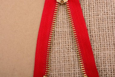 Renkli bir fermuar closeup