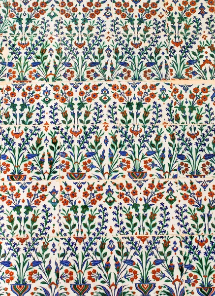 Antiguos otomanos tiempo hecho a mano Azulejos turcos — Foto de Stock