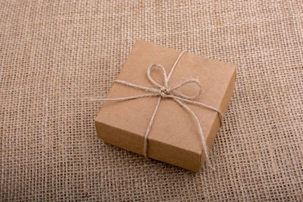 Gift box of brown color — Stock Photo, Image