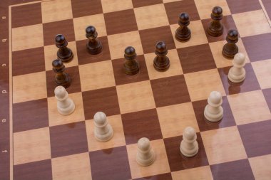 Satranç taşlı satranç tahtası 