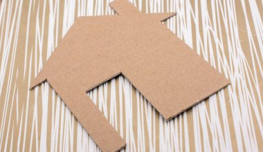 Ev şekli dışarı-in kağıt kesme 