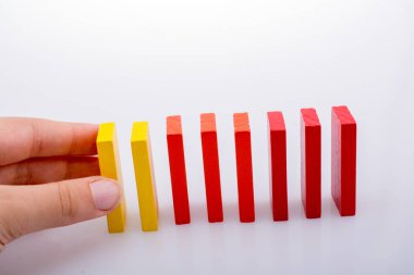 Renk Domino tutan el