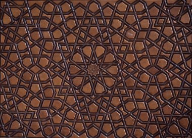 Ahşap üzerine geometrik desenleri ile Osmanlı sanat