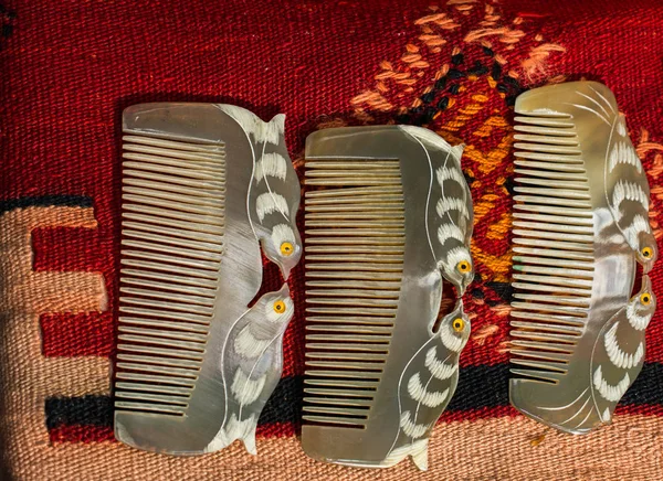 Set of  hand made horn comb — Stock Photo, Image