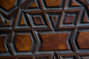 Tahtada geometrik desenli Osmanlı Türk sanatı