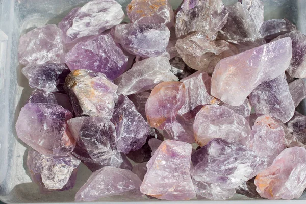 Set Natürlicher Mineralischer Edelsteine Eines Bestimmten Typs — Stockfoto