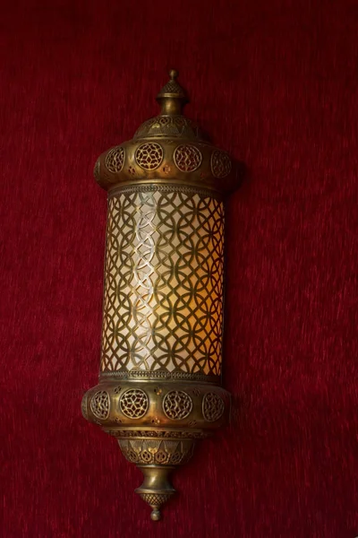 Otomano Lámparas Decorativas Estilo Turco Están Encendidas —  Fotos de Stock