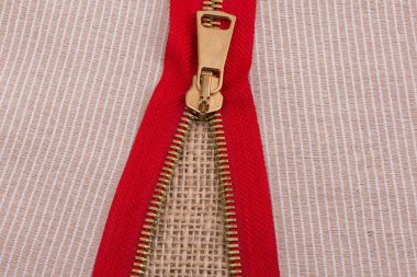 Renkli bir fermuar closeup