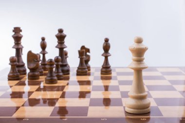Satranç taşlı satranç tahtası 