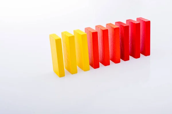 Coorful domino blocks on white background — Stock Photo, Image