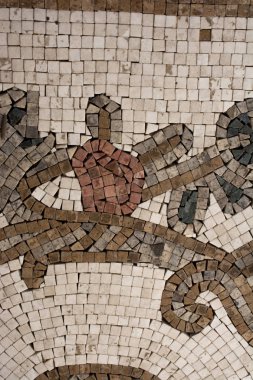 Renkli mozaikle yapılan farklı mozaik dokular