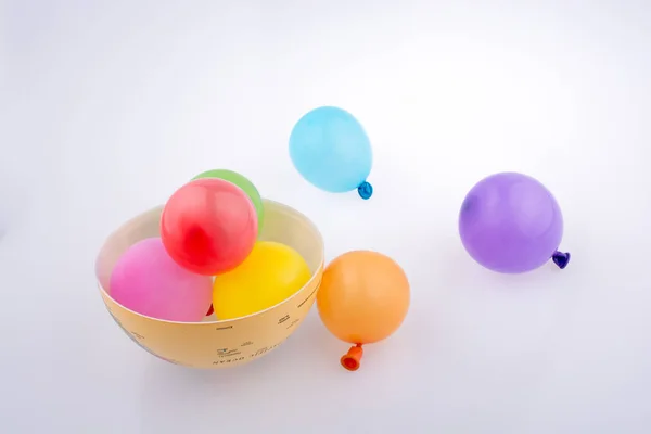 Colorful Small Baloons Globe White Background — Stock Photo, Image
