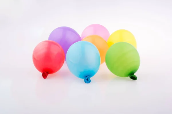 Colorful Small Balloons White Background — Stock Photo, Image