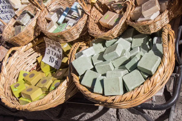 Collection Bars Fragrant Hand Made Organic Soap — Stock Photo, Image