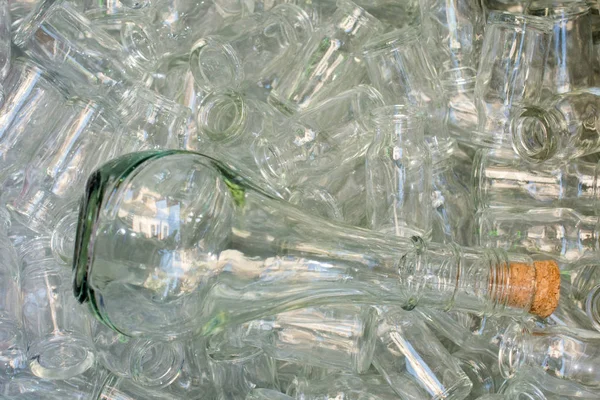 Set Empty Small Transparent Bottles — Stock Photo, Image