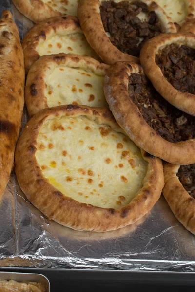 Turkish style  flat bread covered with cheese