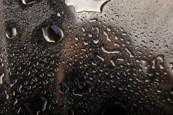 Achtergrond Bedekt Met Waterdruppels Close Zicht — Stockfoto