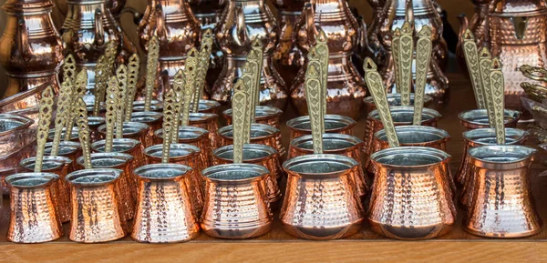 Turkish coffee pots made in a traditional style