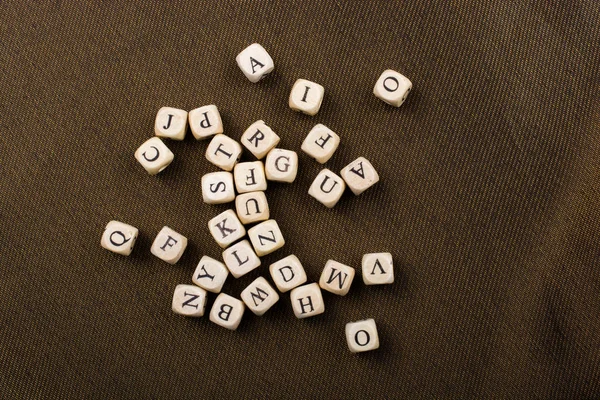 Lettres Cubes Alphabet Bois — Photo