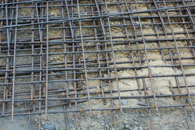 Demir çubuklar inşaat için beton çubukları güçlendirir