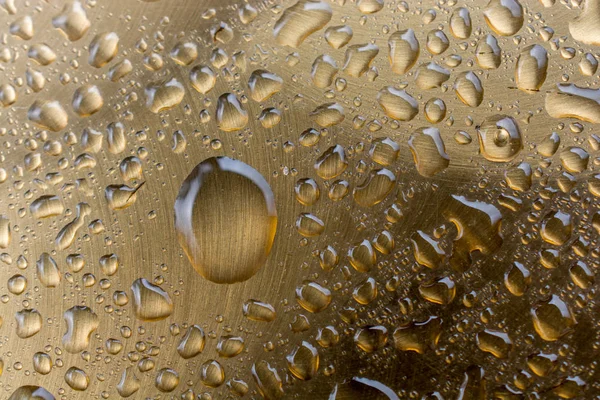 Fundo Coberto Com Gotas Água Vista Perto — Fotografia de Stock