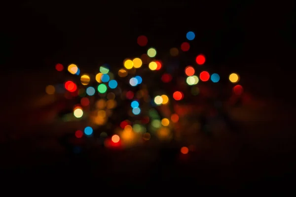 Fondo Con Bokeh Natural Luces Multicolor — Foto de Stock