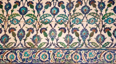 Osmanlı el yapımı çiçek desenli Türk fayansları