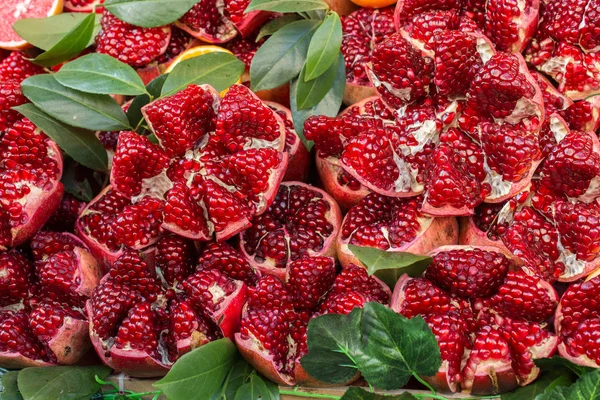 Rijpe Granaatappel Fruit Een Markt Plaats Koop — Stockfoto