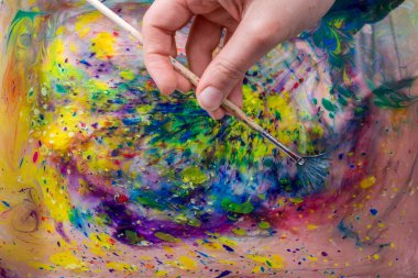 Geleneksel Türk mermer sanat modelleri renkli soyut arkaplan olarak