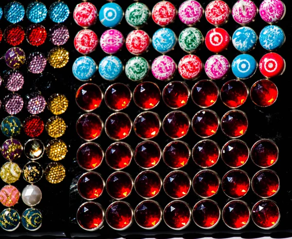 Jogo Uns Botões Costura Brilhantes Coloridos — Fotografia de Stock