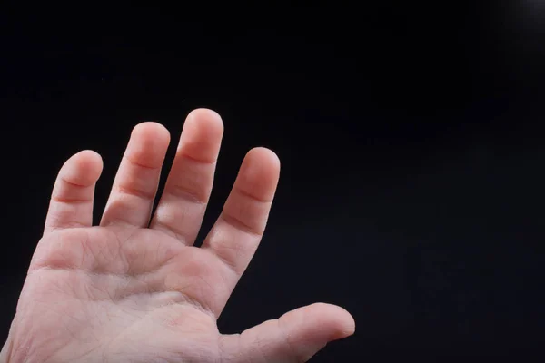 Πέντε δάχτυλα από ένα ανθρώπινο χέρι εν μέρει δει στην προβολή — Φωτογραφία Αρχείου