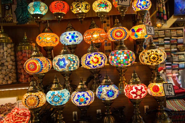 Bunte Mosaiklampen Osmanischen Stil — Stockfoto