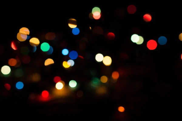 Fondo Con Bokeh Natural Luces Multicolor — Foto de Stock