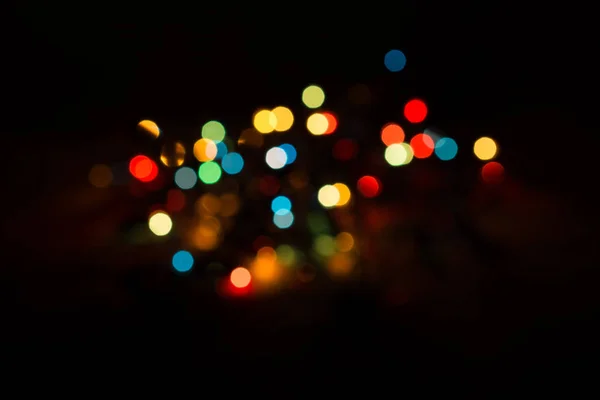 Doğal Bokeh Çok Renkli Işıkları Olan Arkaplan — Stok fotoğraf