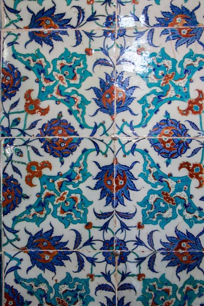 Ottoman Time Turkish Tiles Patterns — Stock Photo, Image