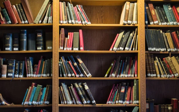 Bookshelf with old Turkish Ottoman  handwriting books