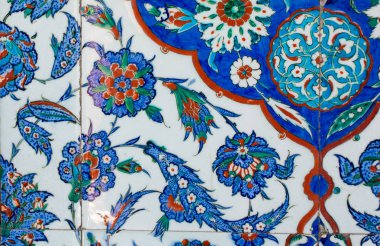 Osmanlı el yapımı çiçek desenli Türk fayansları