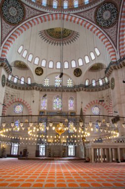 İstanbul, Türkiye 'de Osmanlı mimarisinde kubbenin iç görünümü