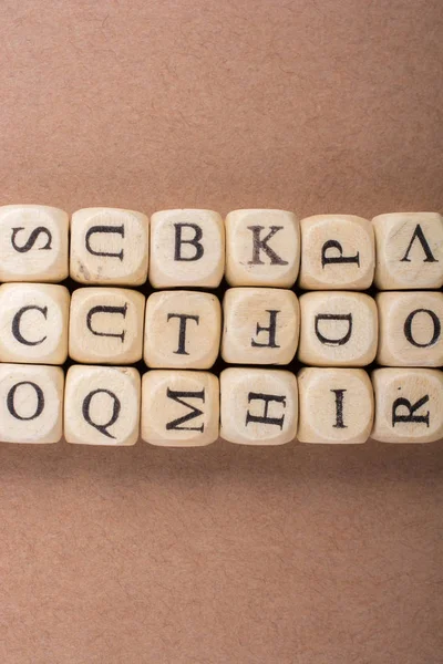 木制字母立方体 — 图库照片