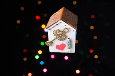  Kavram Sevgililer günü için evi seviyorum.