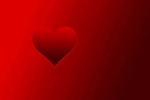 Fond de Saint-Valentin avec forme de coeur rouge comme concept d'amour — Photo